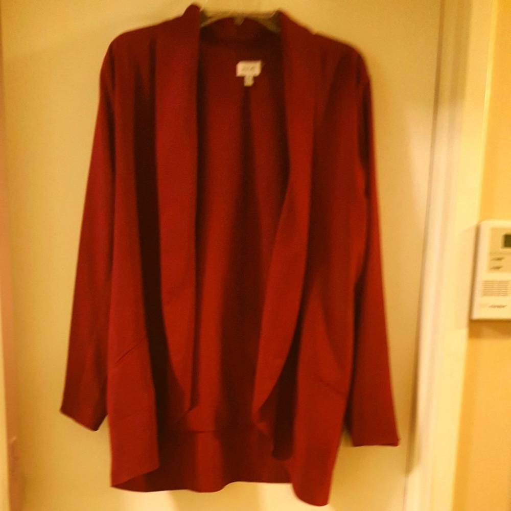 Drape Collar Open Blazer